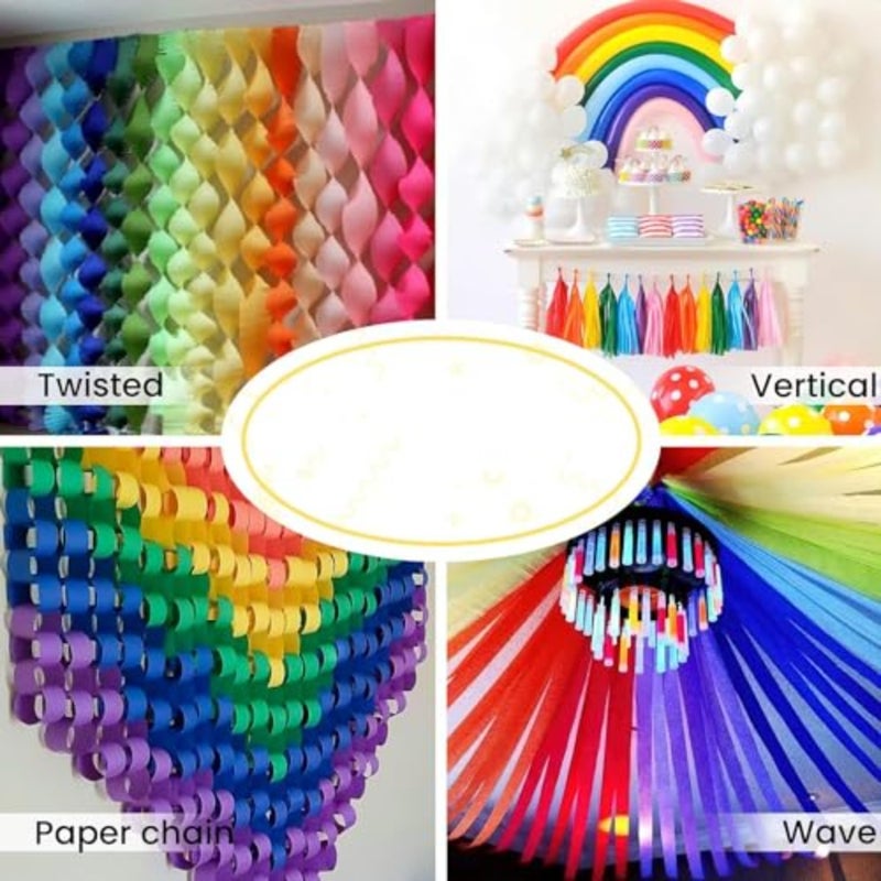 Crepe Paper Streamers Pack of Party Streamers in 8 Pastel Colors for Birthday Decorations, Party Decorations, Wedding Decorations Baby Shower Decorations 8 Rolls - Image 5