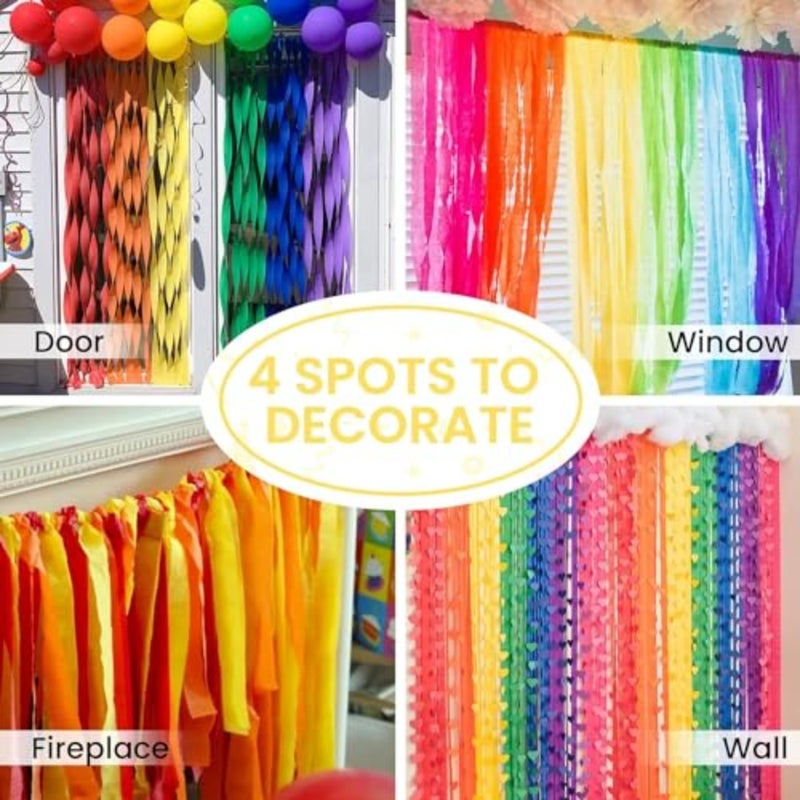 Crepe Paper Streamers Pack of Party Streamers in 8 Pastel Colors for Birthday Decorations, Party Decorations, Wedding Decorations Baby Shower Decorations 8 Rolls - Image 4