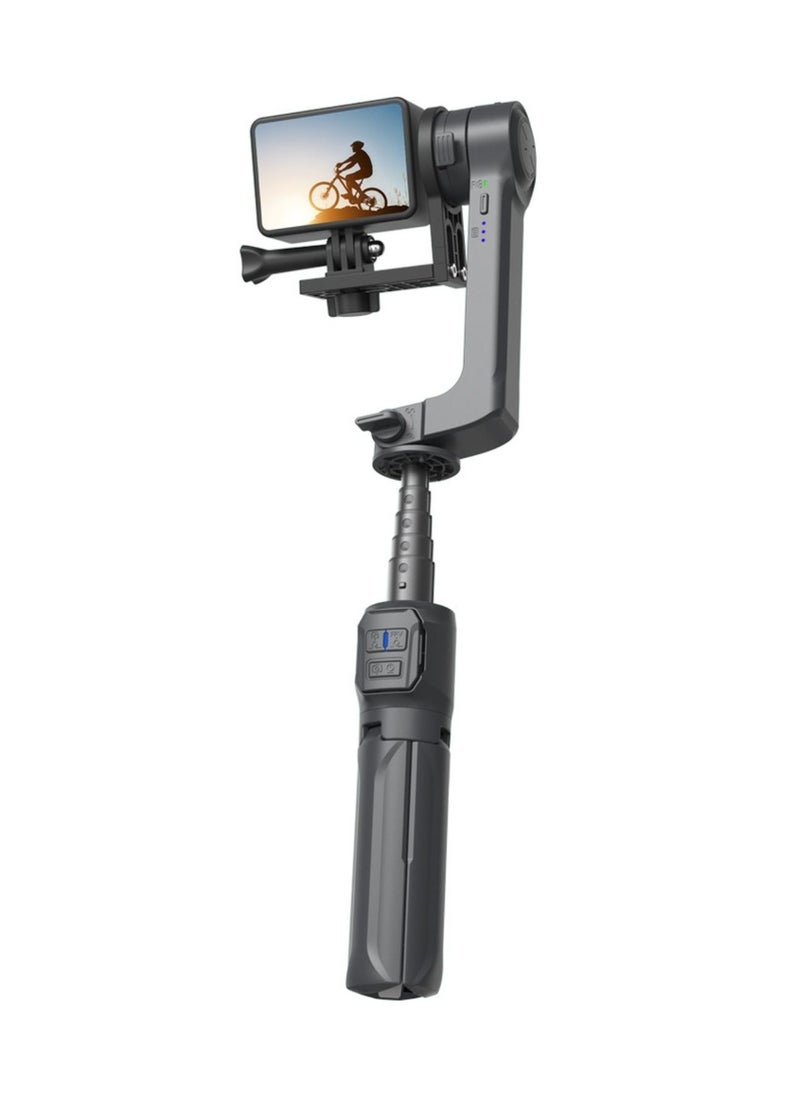 porodo - 2-Axis Gimbal Stablizer, Light Modes, FPV Mode, Anti-Shake - Black - Image 1