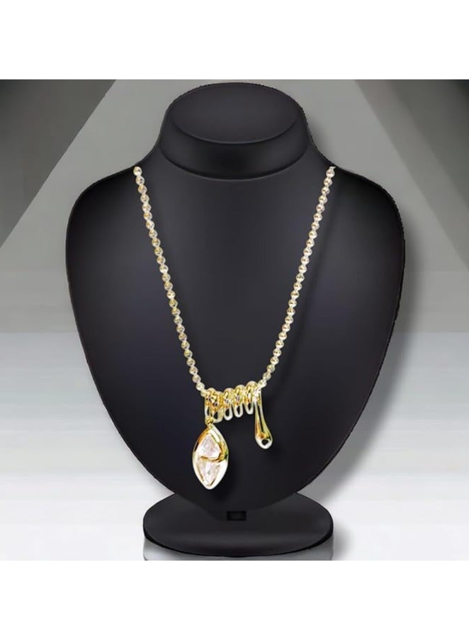 بونكا قلادة  كريستال أنيقة للنساء  ذهبي من بونكا - Image 3