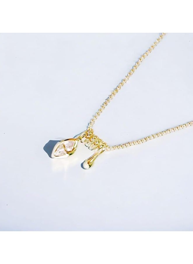 بونكا قلادة  كريستال أنيقة للنساء  ذهبي من بونكا - Image 4