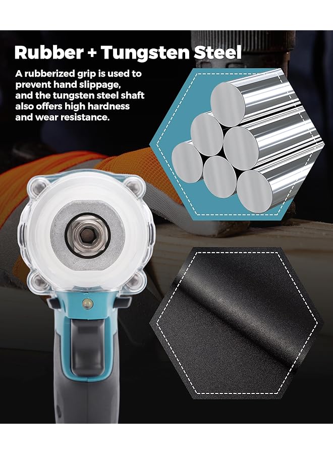 Cordless Impact Wrench, Brushless Impact Gun With Rubber Grip Large Torque, 3000 Rpm Rechargeable Multifunction Electric Wrench - Image 4