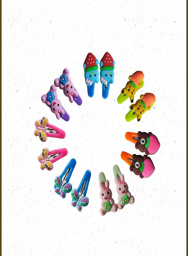 Elina 20 Pcs Fancy Cute Tik Tak Hair Clips Trendy Beautiful Fashionable Designer Tic Tac Pins for Baby Child Toddler School Girls | Multicolor Assorted | 20 Pcs Head Accessory - Image 3
