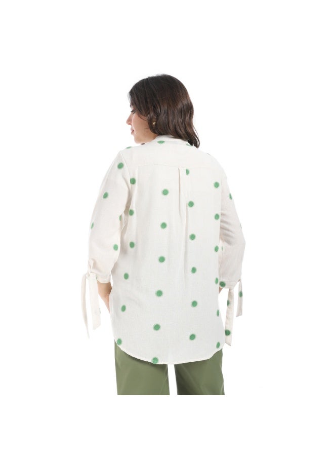 Coctail 5740-shirt-beige*green  - Image 3