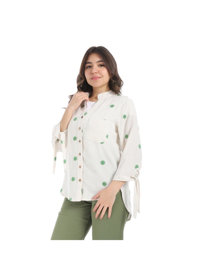 Coctail 5740-shirt-beige*green  - Image 2