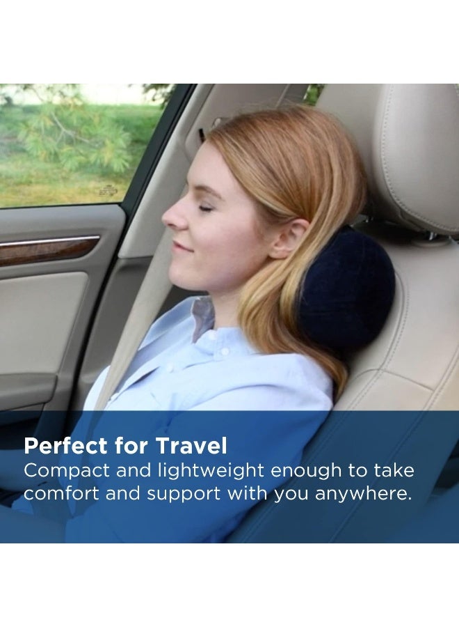 Tempur-Pedic TempurPedic AllPurpose Memory Foam Travel Pillow PeanutShaped Lumbar Pillow for Neck and Back Pressure Relief Navy - Image 4