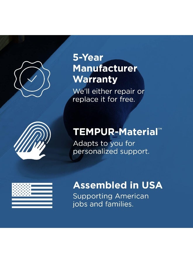 Tempur-Pedic TempurPedic AllPurpose Memory Foam Travel Pillow PeanutShaped Lumbar Pillow for Neck and Back Pressure Relief Navy - Image 3