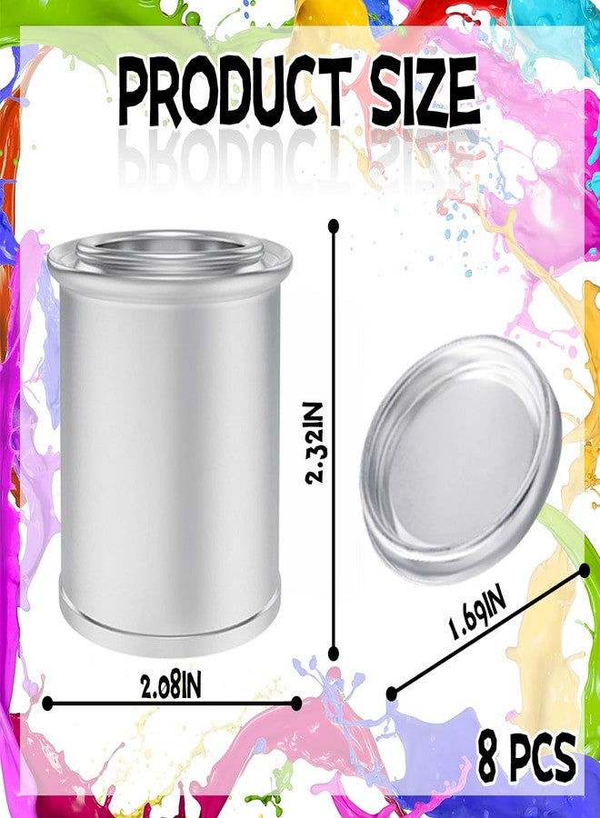 Esamploe 8 Pack Empty Metal Paint Cans with Lids(1/4 Pint Size),1/2 Cup Capacity Touch Up Paint Containers,Paint Storage Containers for Leftover Paint,Tiny Empty Unlined Pint Paint Pails - Image 2