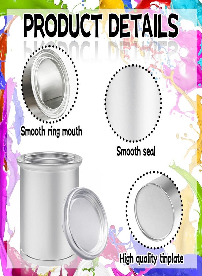 Esamploe 8 Pack Empty Metal Paint Cans with Lids(1/4 Pint Size),1/2 Cup Capacity Touch Up Paint Containers,Paint Storage Containers for Leftover Paint,Tiny Empty Unlined Pint Paint Pails - Image 4