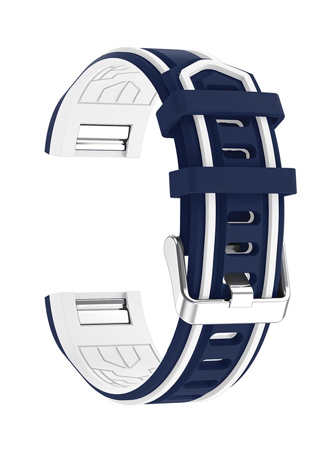 ISank Silicone Replacement Band For Fitbit Charge 2 Blue/White - Image 1