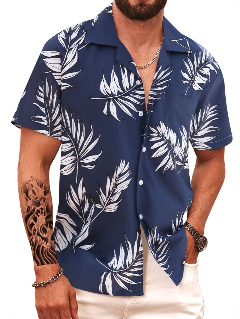 2025 Arrival Seaside Hawaiian Flower Shirt Men'S Half-Sleeve Quick-Dry Beach Short-Sleeved Flower Shirt For Men And Women - Image 4