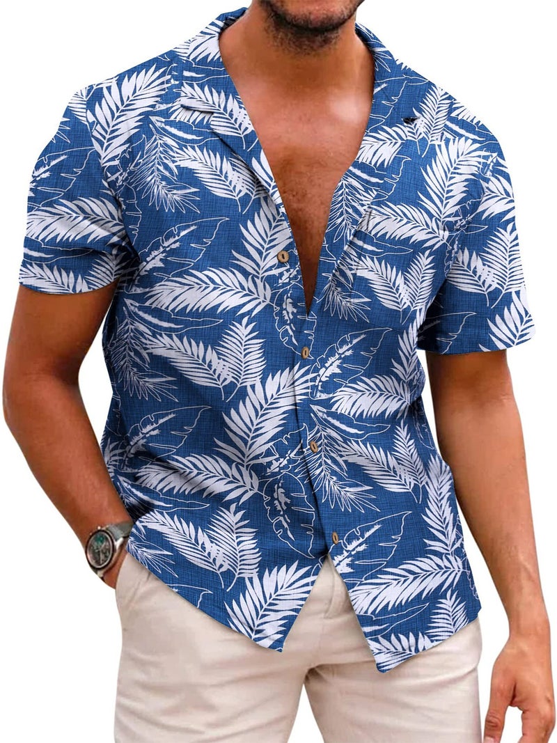 2025 Arrival Seaside Hawaiian Flower Shirt Men'S Half-Sleeve Quick-Dry Beach Short-Sleeved Flower Shirt For Men And Women - Image 3