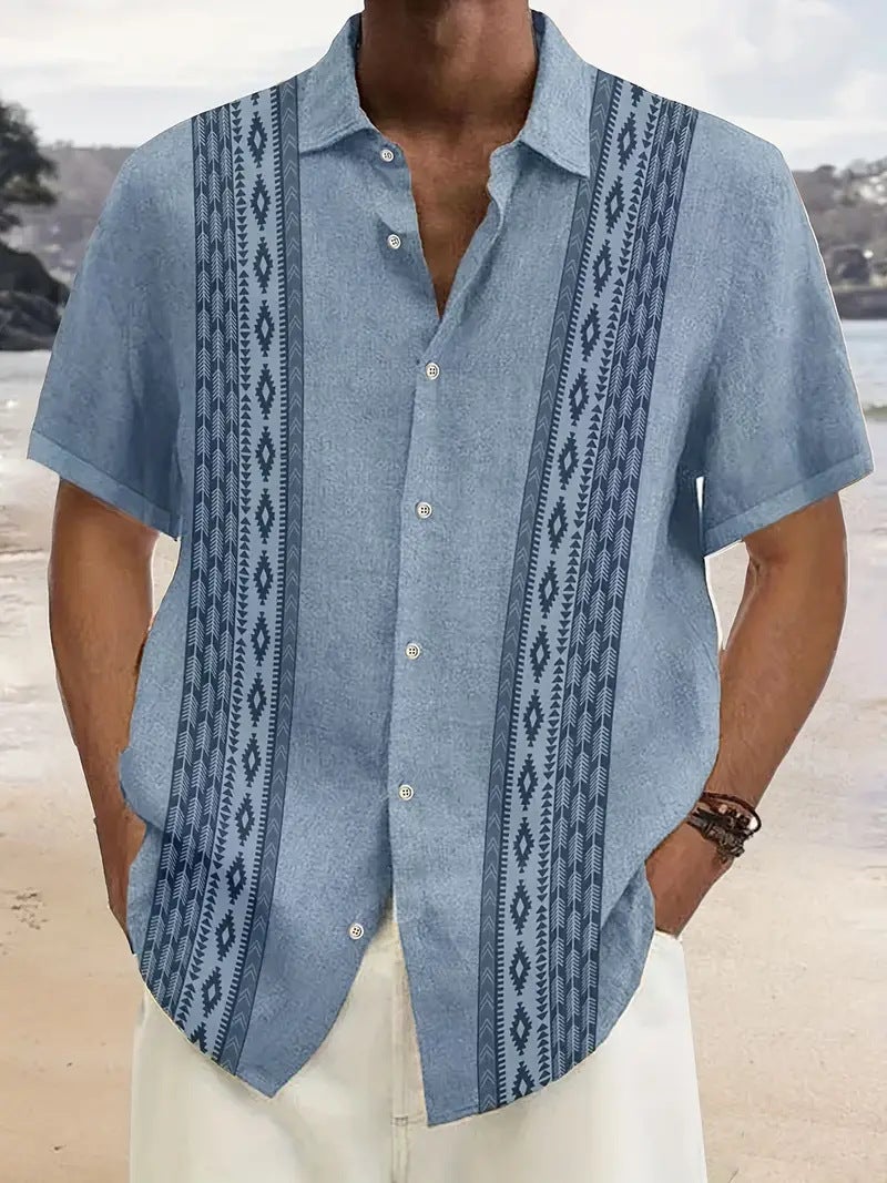 2025 Arrival Seaside Hawaiian Flower Shirt Men'S Half-Sleeve Quick-Dry Beach Short-Sleeved Flower Shirt For Men And Women - Image 1