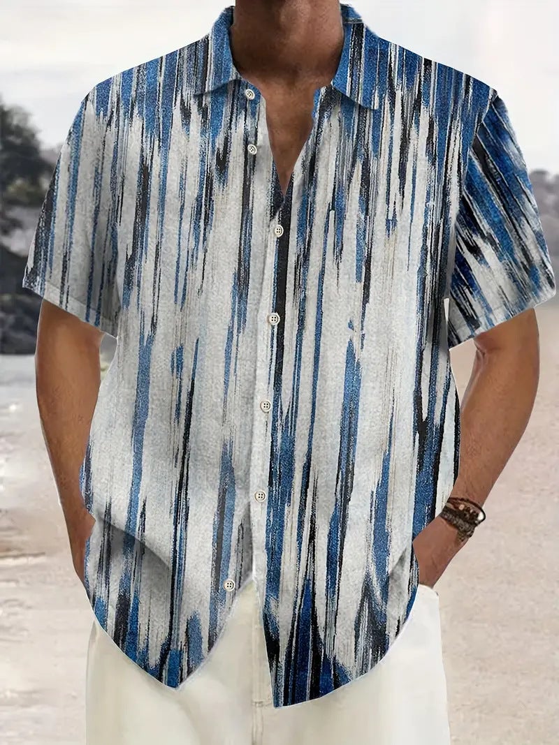 2025 Arrival Seaside Hawaiian Flower Shirt Men'S Half-Sleeve Quick-Dry Beach Short-Sleeved Flower Shirt For Men And Women - Image 2