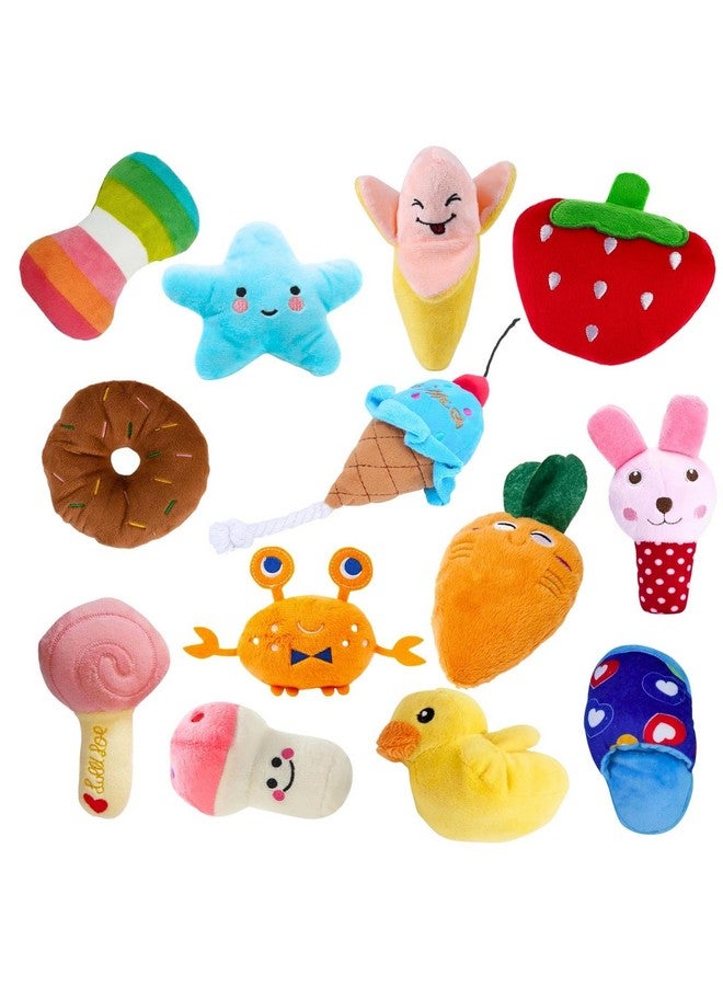 Dono Squeaky Plush Dog Toys-Pet For Puppy Cute Toys Small Stuffed Puppy Chew Interactive Doggie Toys 13 Pack Tooth Grinding & Training Pet Toy Supplies For Medium To Small Dogs - Image 1