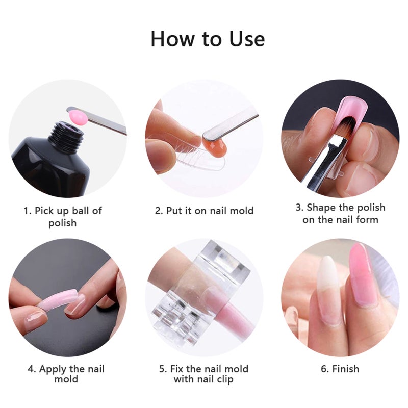 10PCS Nail Tips Clip Quick Building Extension Nail Clips False Nail Tip U Shaped Clipper Manicure Clipper Trimmer DIY French Nails - Image 5