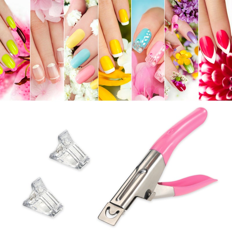 10PCS Nail Tips Clip Quick Building Extension Nail Clips False Nail Tip U Shaped Clipper Manicure Clipper Trimmer DIY French Nails - Image 2