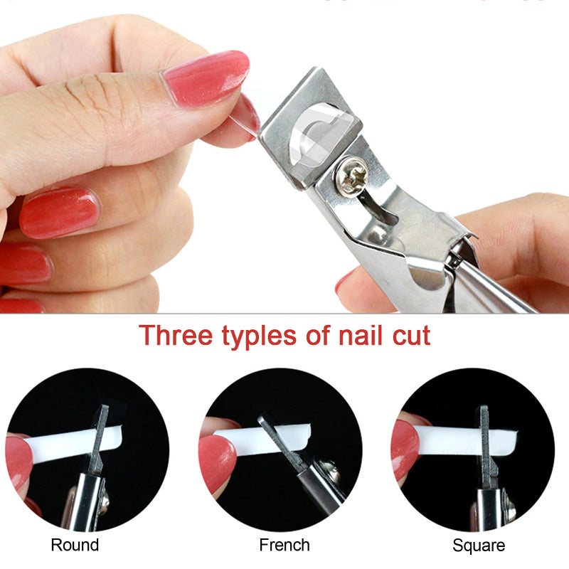 10PCS Nail Tips Clip Quick Building Extension Nail Clips False Nail Tip U Shaped Clipper Manicure Clipper Trimmer DIY French Nails - Image 4