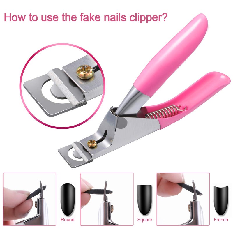 10PCS Nail Tips Clip Quick Building Extension Nail Clips False Nail Tip U Shaped Clipper Manicure Clipper Trimmer DIY French Nails - Image 3