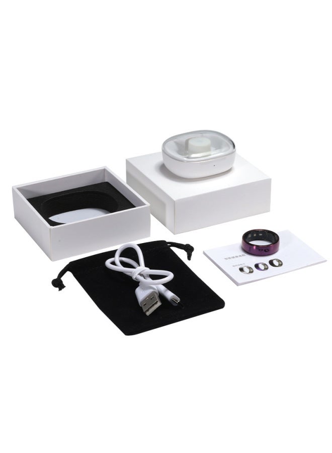 Explosions PX01 Smart Ring Brush Short Video Trembles E-book Swimming Waterproof Black Technology Smart Ring-Color:Bentley Purple#10 [charging Compartment + Type-c + Storage Bag]  - Image 1