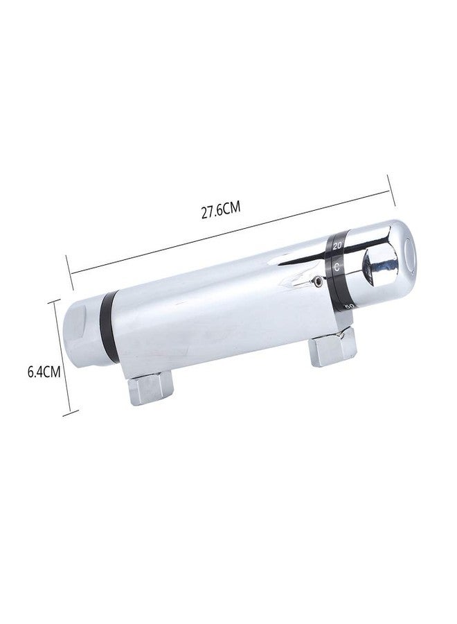 Simlug Thermostatic Mixing Valve Wall Mount, Modern Chrome Thermostatic Shower Mixer Bar Replacement Valve Outlet Bathroom Accessory for Home Hotel - Image 2