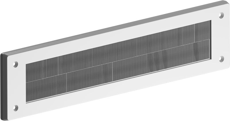 STORMGUARD 06SR0150000W Internal PVC Letter Box Brush Cover-White, Aluminium, External dimentions 335mm x 75mm Aperture 279mm x45mm - Image 1