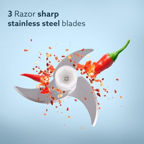 AGARO Elite Rechargeable Mini Electric Chopper, Food Grade Bowl, Stainless Steel Blades, Rechargeable, One Touch Operation, for Chopping Garlic, Ginger, Onion, Vegetable, Nuts, 250 Ml, Black - Image 5