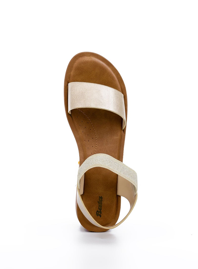 Bata Embellished Elastic Strap Wedge Sandals - Image 4