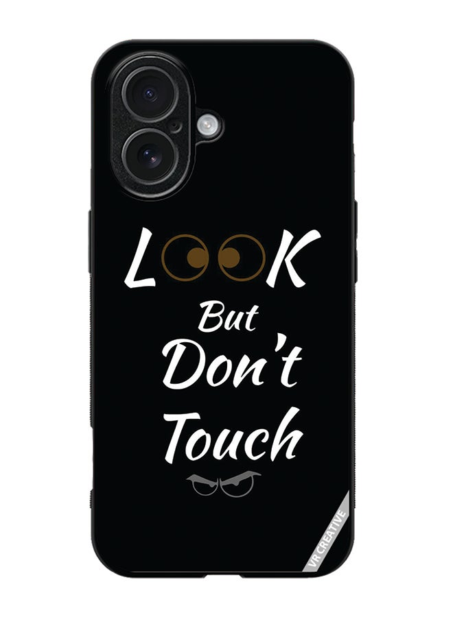Protective Case Cover For Apple iPhone 17 Look But Don'T Touch Design Multicolour