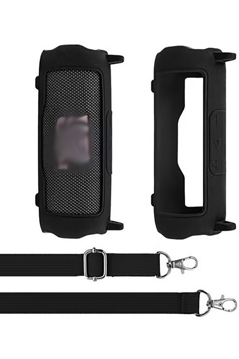 Speaker Silicone Cover Case for JBL Flip 7 Protable Bluetooth with Adjustable Shoulder Strap  - Image 1