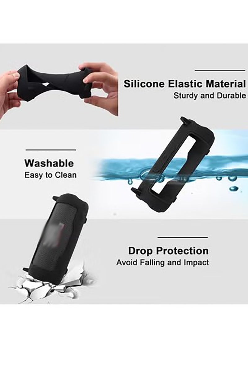 Speaker Silicone Cover Case for JBL Flip 7 Protable Bluetooth with Adjustable Shoulder Strap  - Image 5