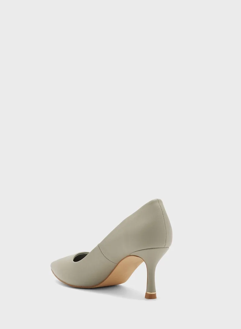 Vincci Pointed Toe Mid Heel Pumps