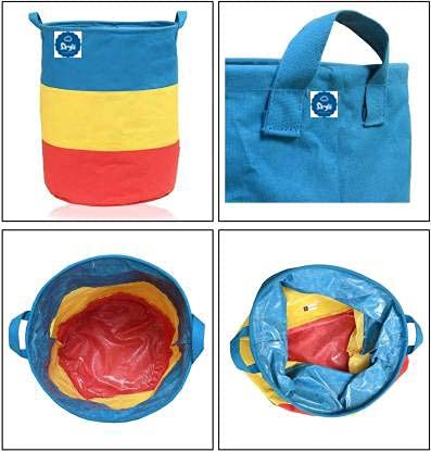 SKYLII Laundry Bag 45 L Durable and Collapsible Laundry storage Bag with Handles Clothes Toys Storage Foldable Laundry Bag for Dirty Clothes Pack of 2 Pc 1 Maroon 1 Multicolour - Image 3