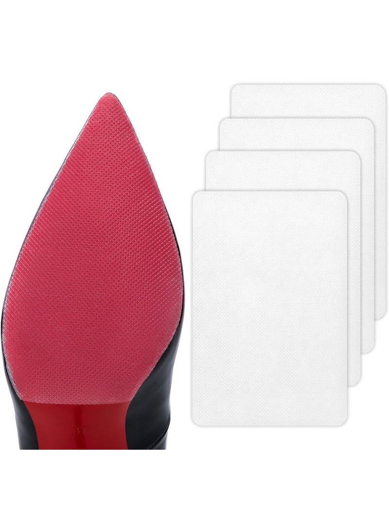 ChicAbode Shoe Sole Protector, 4 Pcs Self Adhesive Shoe Bottom Protector for High Heels, Silicone Anti Slip Shoe Grips on Bottom of Shoes, Sole Guard Non Slip Pads for Shoes (Medium, 6" by 4", Clear) - Image 1
