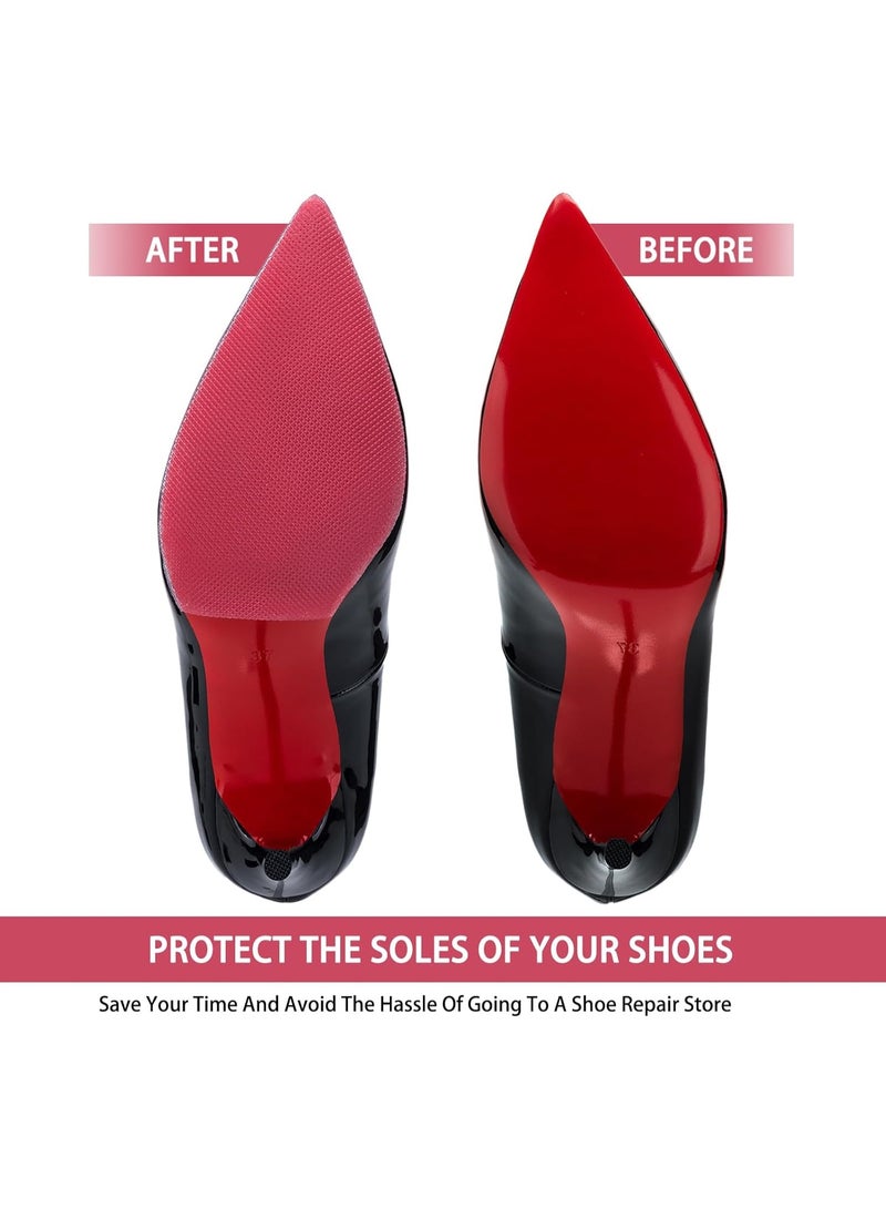 ChicAbode Shoe Sole Protector, 4 Pcs Self Adhesive Shoe Bottom Protector for High Heels, Silicone Anti Slip Shoe Grips on Bottom of Shoes, Sole Guard Non Slip Pads for Shoes (Medium, 6" by 4", Clear) - Image 4