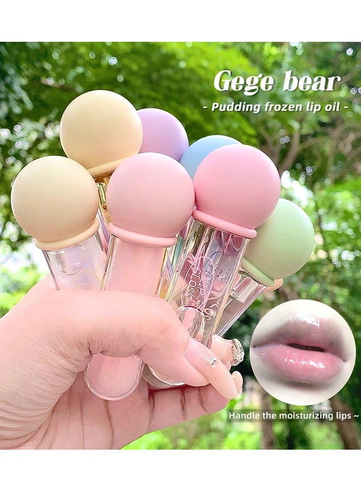 Gege bear Jelly Lip Gloss Crystal Jelly Lips A pout Lip Care High Shine Finish Nourishing 01 Jasmine Milk Peach - Image 2
