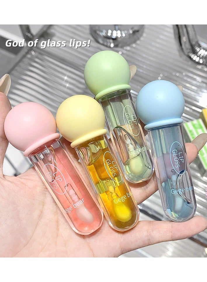 Gege bear Jelly Lip Gloss Crystal Jelly Lips A pout Lip Care High Shine Finish Nourishing 01 Jasmine Milk Peach - Image 3