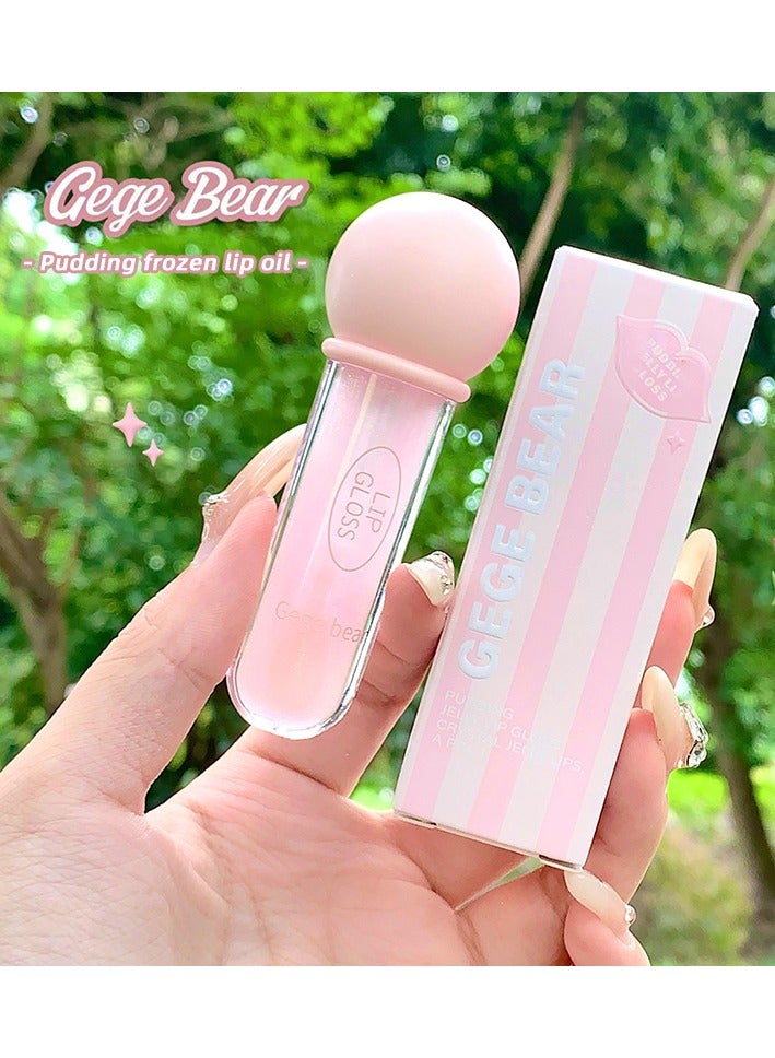 Gege bear Jelly Lip Gloss Crystal Jelly Lips A pout Lip Care High Shine Finish Nourishing 01 Jasmine Milk Peach - Image 5