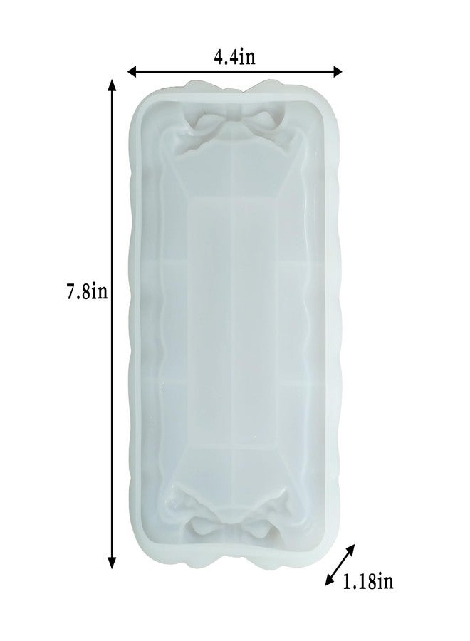 Wehous Tray Molds, Bow Silicone Tray Resin Mold, Container Storage Silicone Molds for Epoxy Resin, Display Rectangle Jewelry Plate Candle Holder Soap Dish Serving Board Mold Casting Craft Kit - Image 3