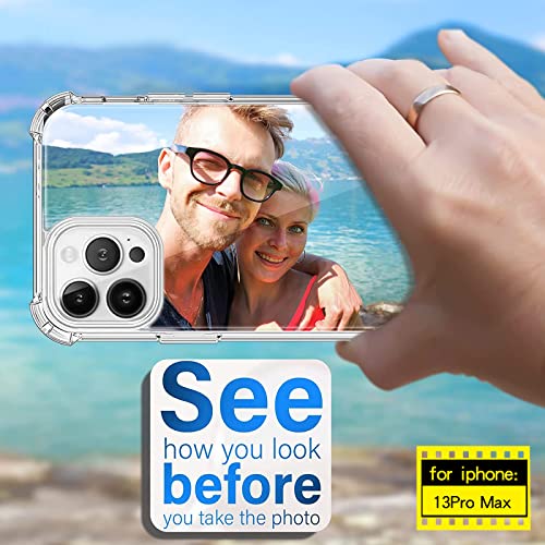 Cavdycidy for iPhone 13 pro max Mirror Case for Women,Acrylic Mirror Phone Case That Can Be Used for Outdoor Makeup for Girl Who Love Beauty(Classic Mirror)… - Image 4