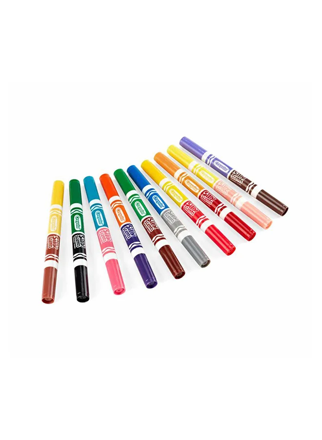 Crayola 10 Ct Silly Scents Smash Ups  Broad Line Dual-Ended Washable Markers