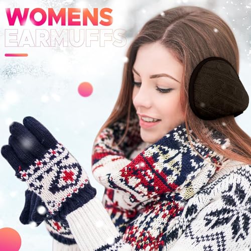 NORTHWIND Winter ear muffs for men, ear muffs for women, ear cover for winter Behind The Head Style Winter Earmuffs for Men & Women Adjustable (BROWN) - Image 4