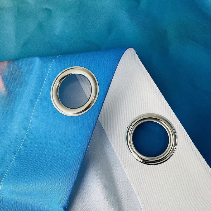 ستائر شاطئ مقاس 27.5 × 39 بوصة بحلقات، محيط، استوائي، منظر طبيعي، هاواي، غروب الشمس، أمواج البحر، منظر طبيعي، نمط مطبوع، قماش مقاوم للماء، ستائر نافذة للخزانة وغرفة النوم ونافذة الحمام، لوحتان، ABCDE54. - Image 3