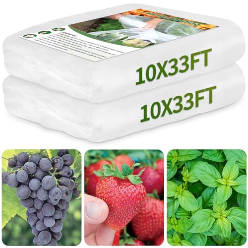 HENAYUK Garden Netting 10x33FT 2 Pack Ultra Fine Mesh, Insect Barrier Bird Netting for Garden Protection, Insect Bug Netting Garden Net for Protecting Plants Vegetables Flowers Fruits - Image 1