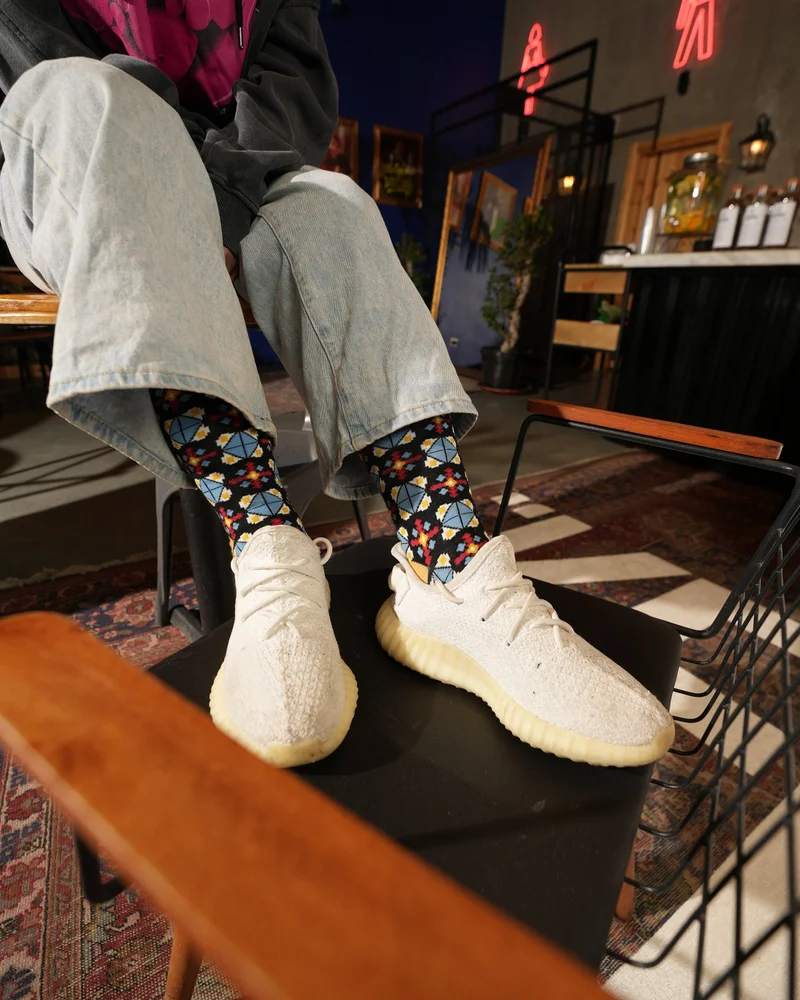 اف ان ال Black Tiles Socks