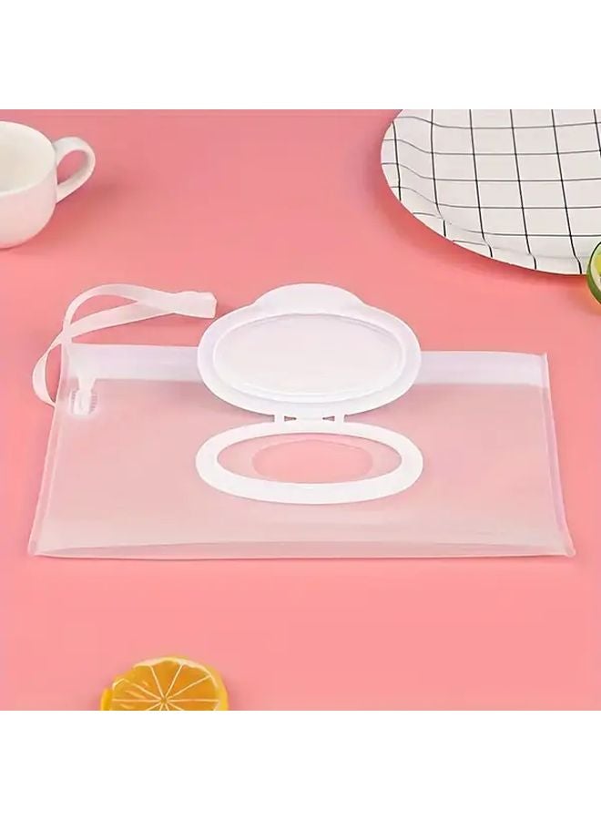 2pcs Reusable Portable Tissue Holder Wet Wipes Storage Bag Travel Dispenser - Image 3