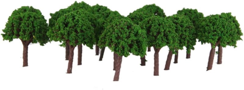 klarako 50pcs Cedar Model Trees 3cm, Z T Scale Fake Tree for Diorama Scene, Projects, , Wargame Scenery Building - Image 2