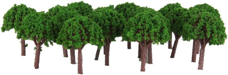 klarako 50pcs Cedar Model Trees 3cm, Z T Scale Fake Tree for Diorama Scene, Projects, , Wargame Scenery Building - Image 5