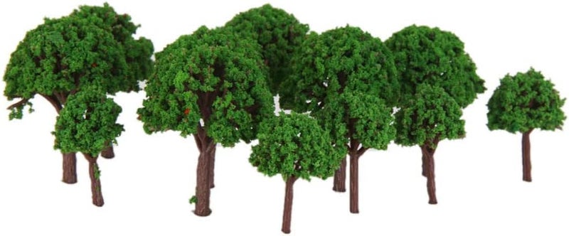 klarako 50pcs Cedar Model Trees 3cm, Z T Scale Fake Tree for Diorama Scene, Projects, , Wargame Scenery Building - Image 4