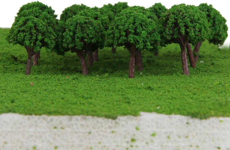 klarako 50pcs Cedar Model Trees 3cm, Z T Scale Fake Tree for Diorama Scene, Projects, , Wargame Scenery Building - Image 1